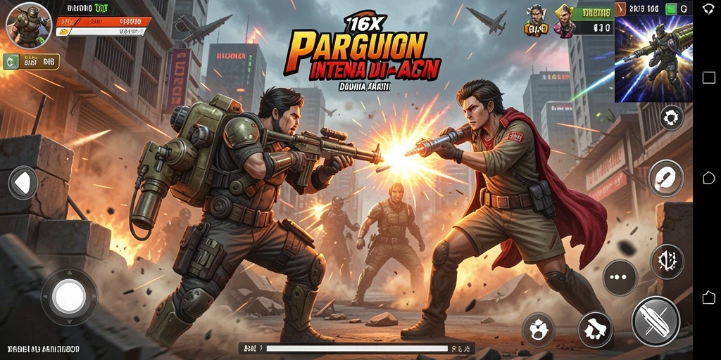 Screenshot 116X menampilkan aksi pertarungan yang mendebarkan dan karakter dinamis.