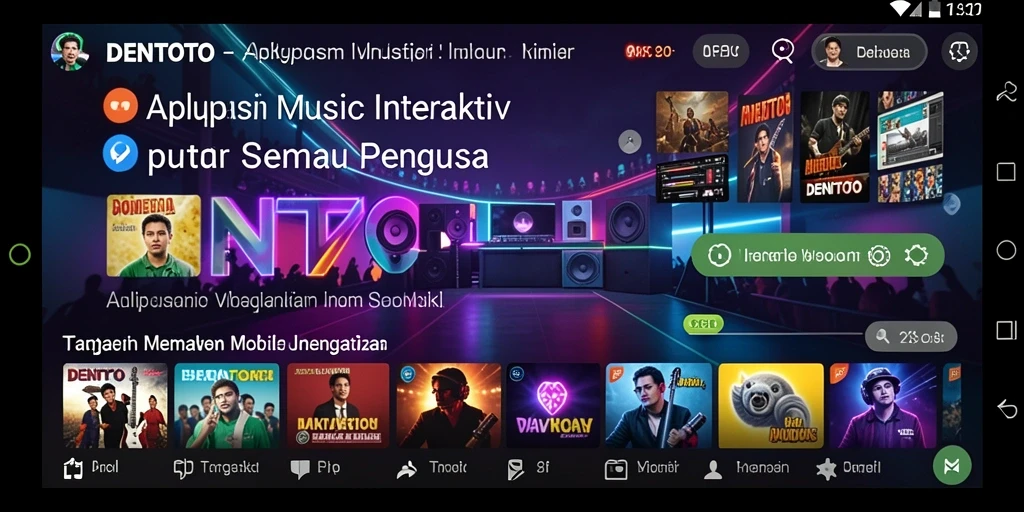 Tampilan gameplay DENTOTO dengan tantangan musik yang seru.