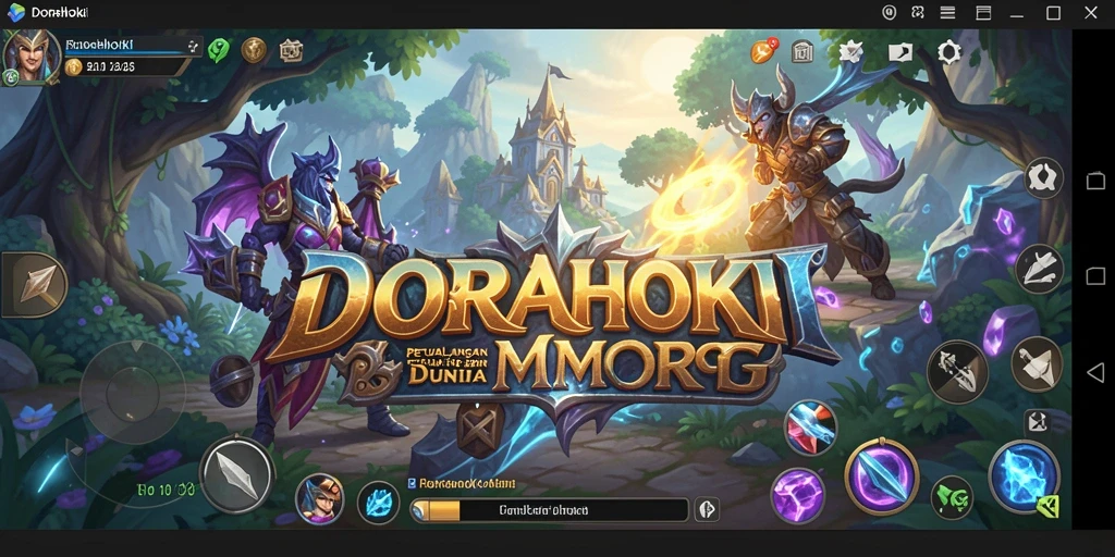 Tampilan gameplay epik DORAHOKI dengan aksi petualangan.