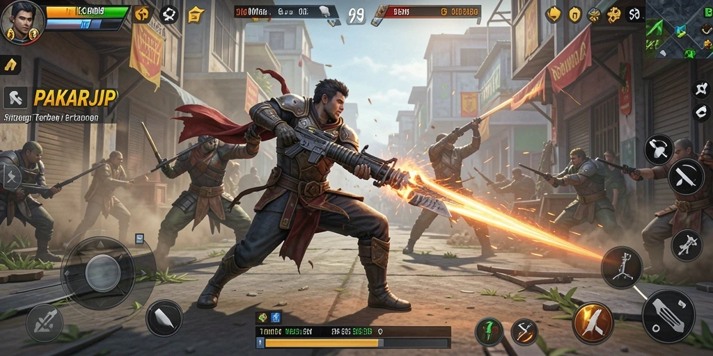 Tangkapan layar PAKARJP menampilkan aksi gameplay yang intens dan strategi yang mendebarkan.